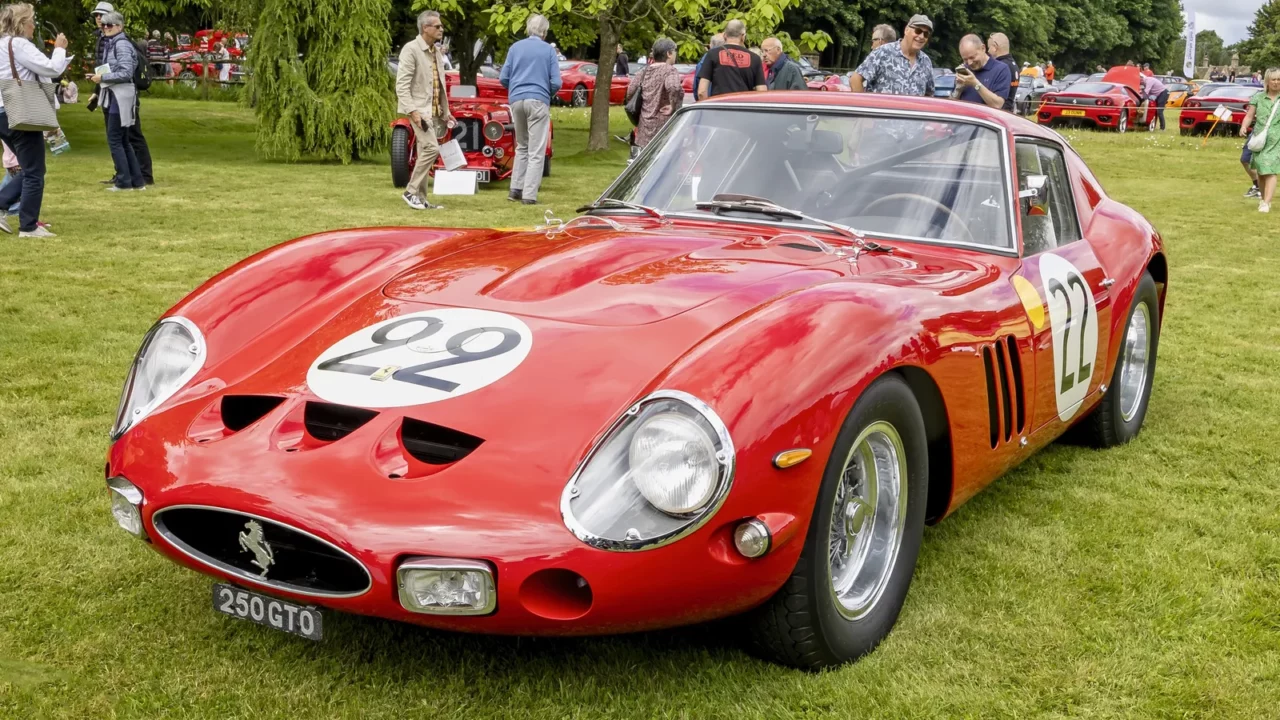 Red Ferrari 250 GTO at a car meet