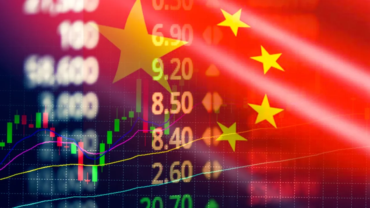 China stock market exchange analysis forex concept.