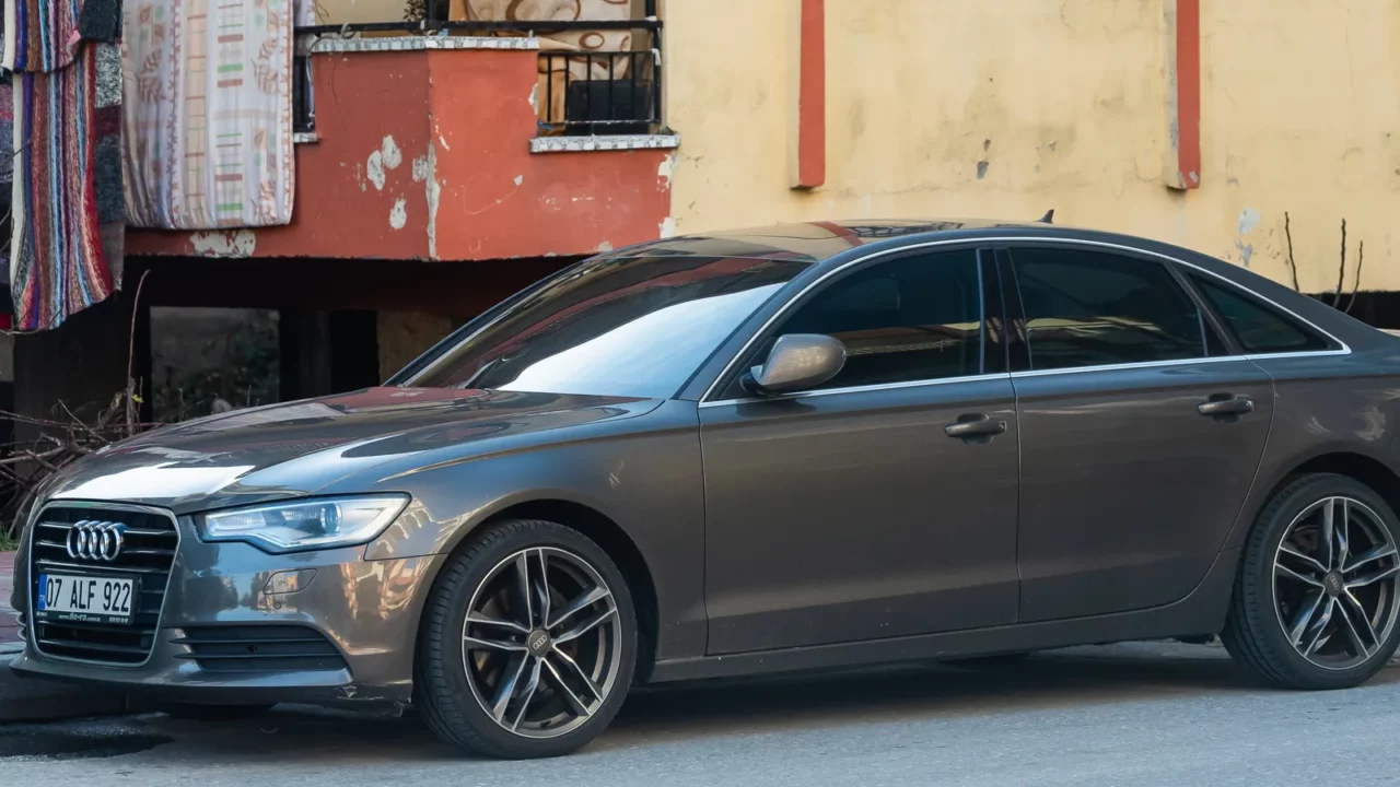 Shot of Audi A6 parked.