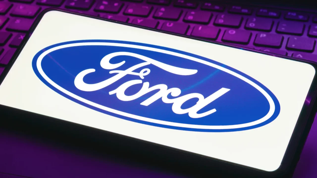 Ford logo on a phone