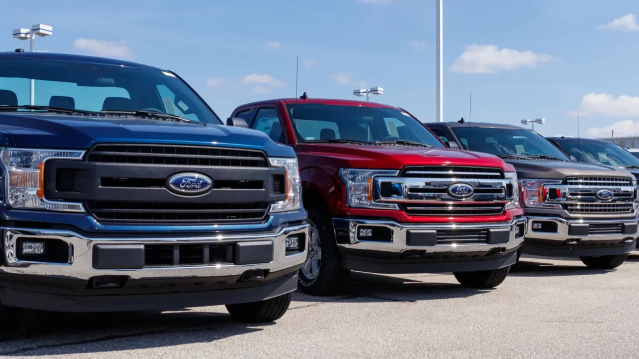 Shot of Ford F-150 on the display.