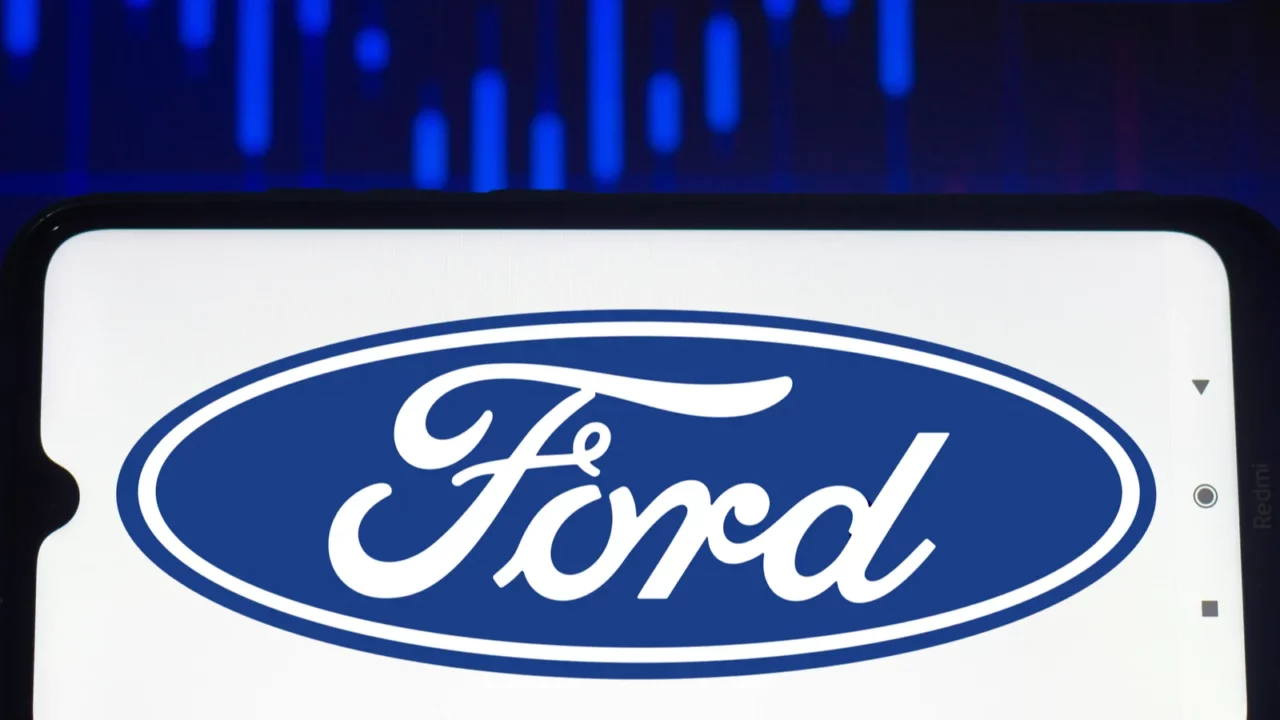 Ford logo on a phone