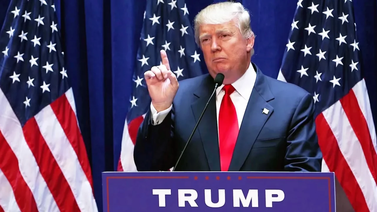 Donald Trump during a press conference